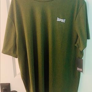 Tapout Men’s Workout Training Jersey, Olive Green, 2XL